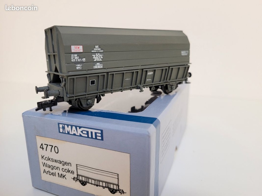 N°4760 Wagon trémie SNCF à essieux transport de coke Arbel MK MAKETTE HO