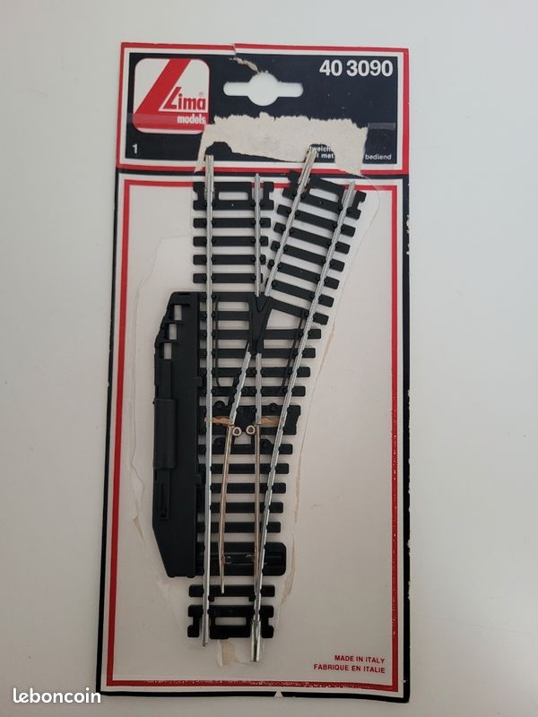 N°40 3090 Aiguillage acier lima neuf à commande manuel Lima Ho