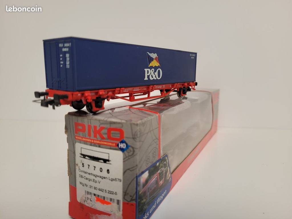N° 57706 Wagon à essieux Cargo de la DB PIKO hO
