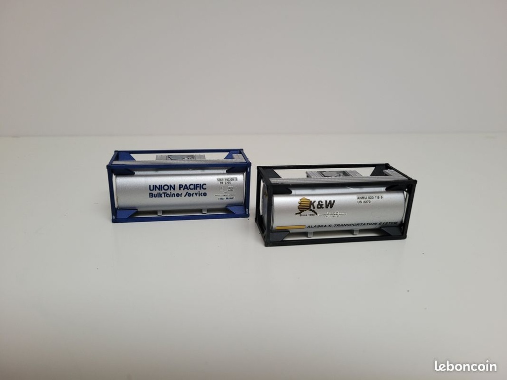 Train wagon Lot de 2 conteneurs 40 pieds ho