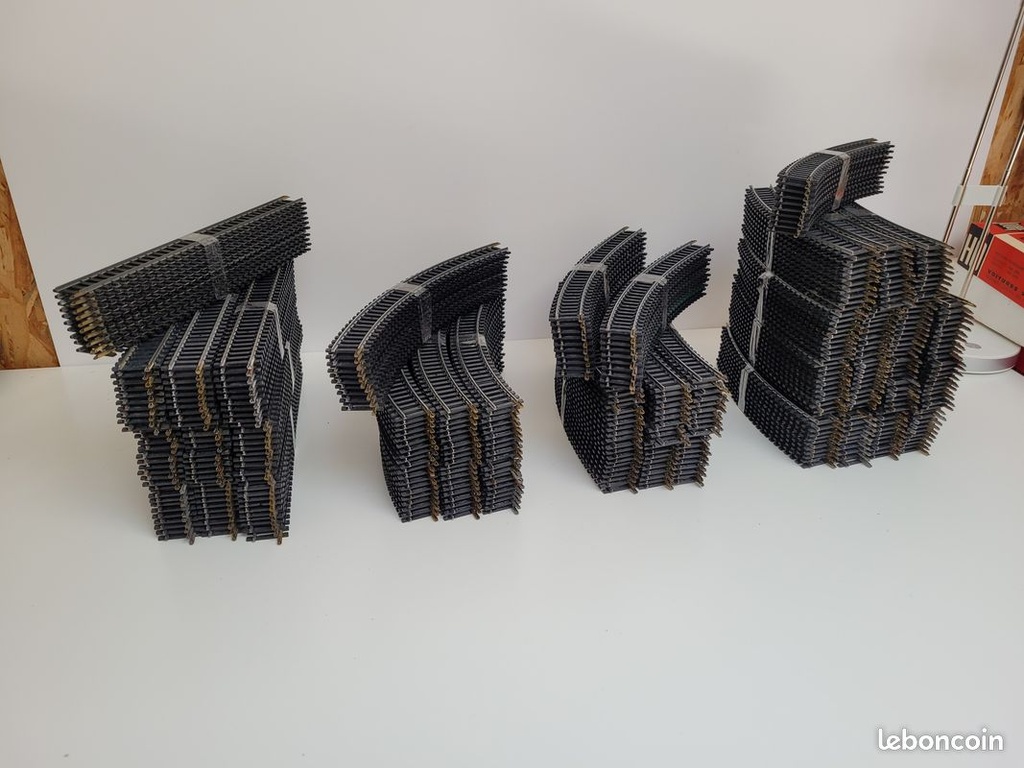 Train wagons Paquets de 10 rails acier jouef ho code 100