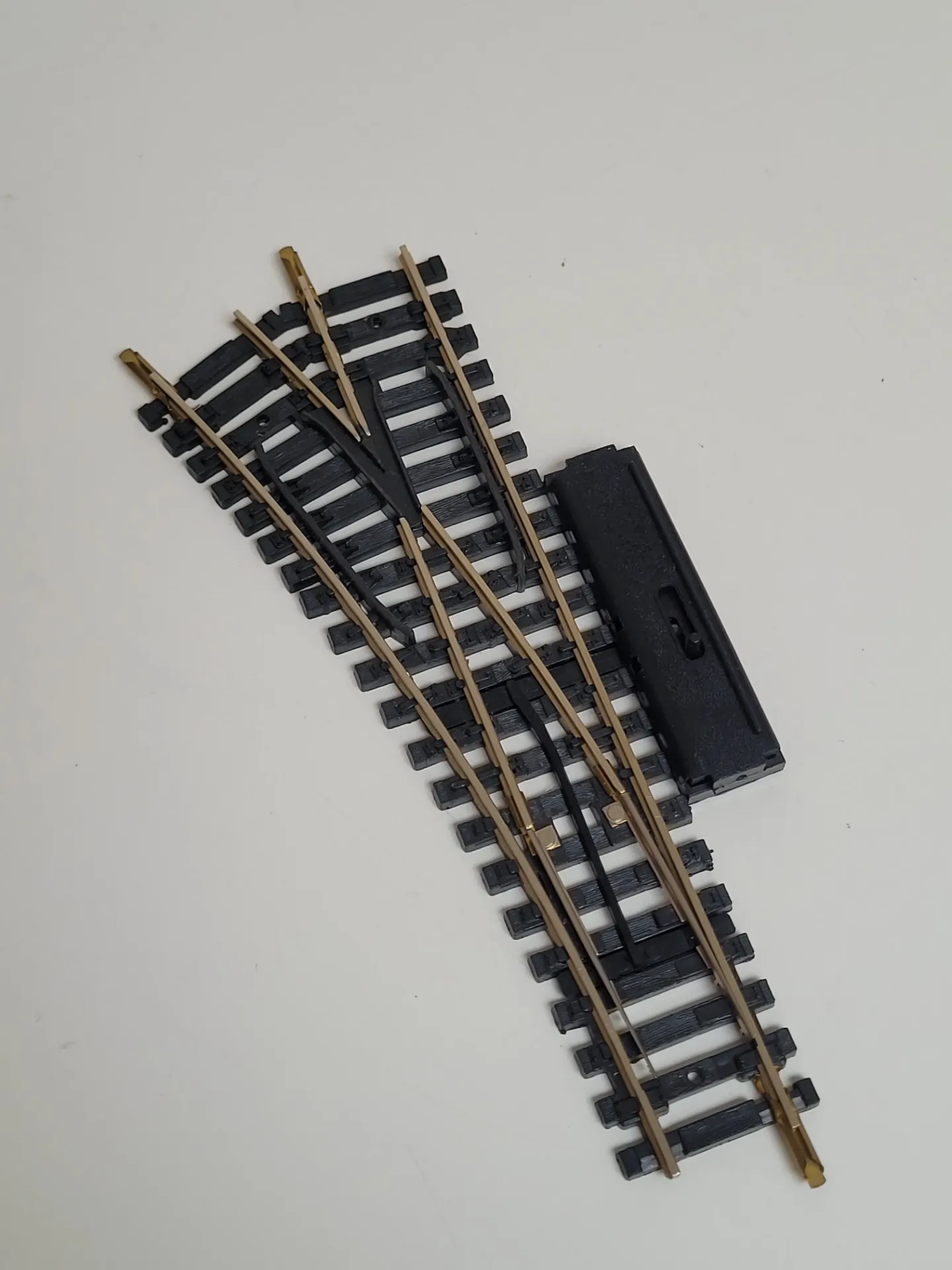 Aiguillage droit Maillechort N° 4085 rayon 385 mm Jouef Ho