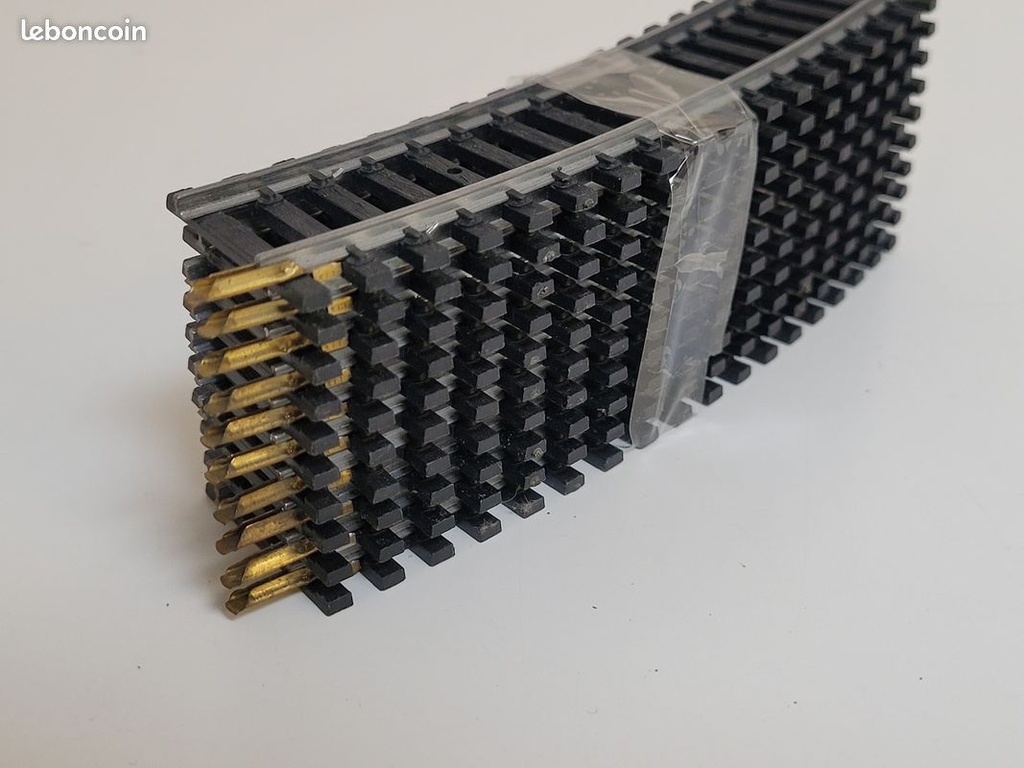 Train wagon N°4702 Lot de10 demi rails aciers JOUEF rayon 325 mm