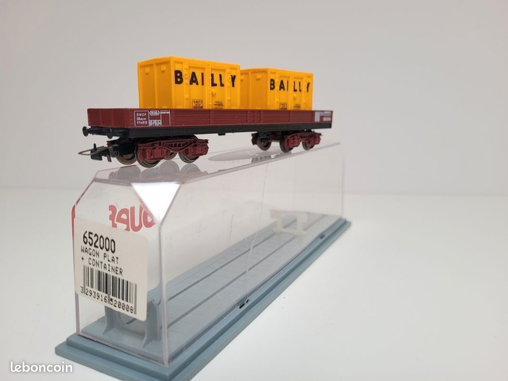 Train Wagon N° 652000 Wagon plat à bogies SNCF type TP Jouef Ho