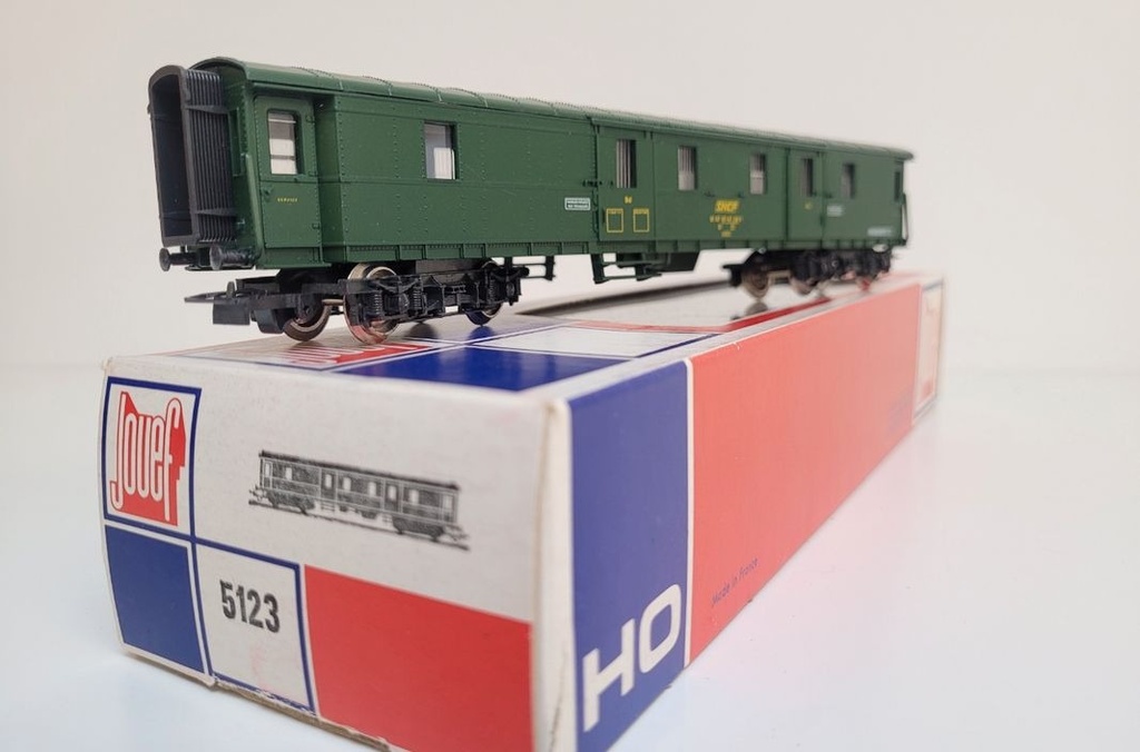 [3171927605] Tain wagon N° 5123 Fourgon à bagages SNCF ex DRG Jouef Ho