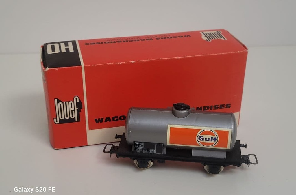 Train wagon N° 6309 Wagon citerne à essieux GULF Jouef Ho