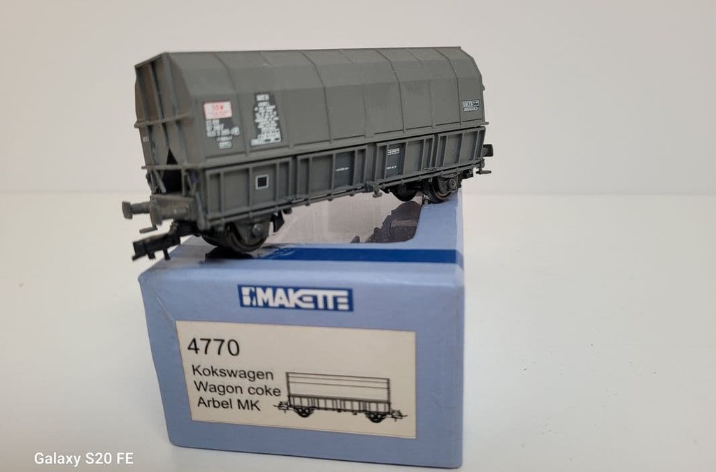 [3200247261] Train wagon N° 4770 Wagon témie à essieux de transport de coke Arbel MK Makette Ho