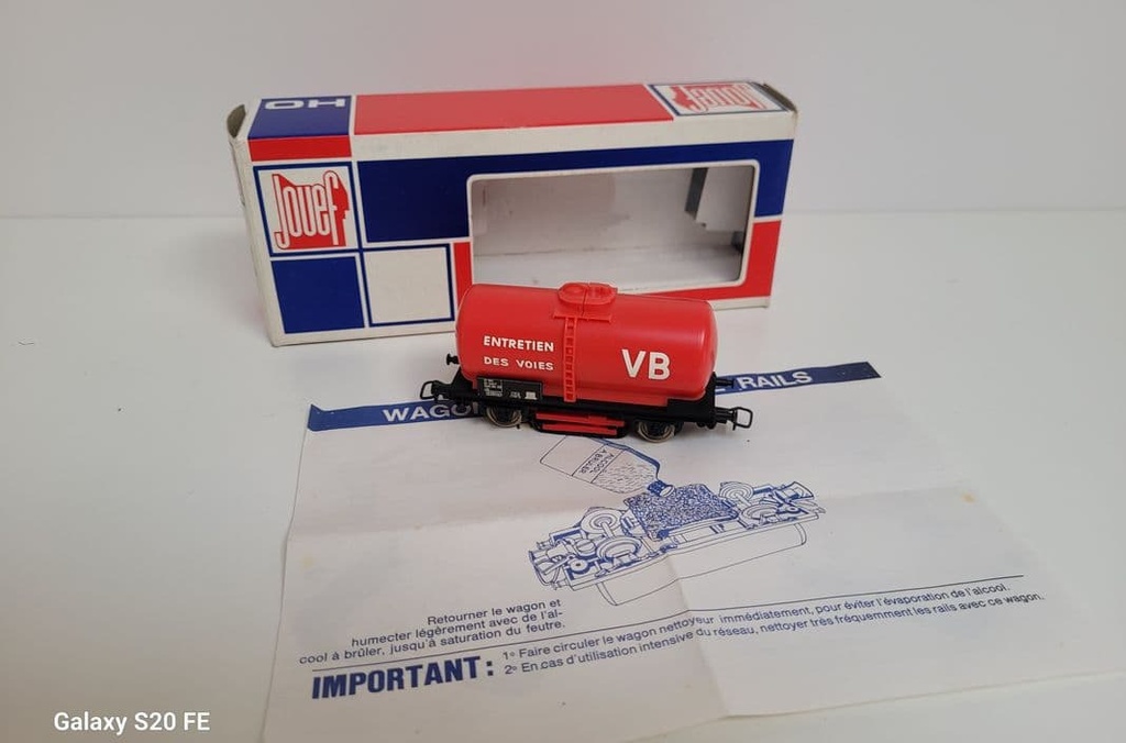 [3202126103] Train wagon N°6495 Wagon citerne à essieux VB SNCF nettoyeur de voie Jouef Ho