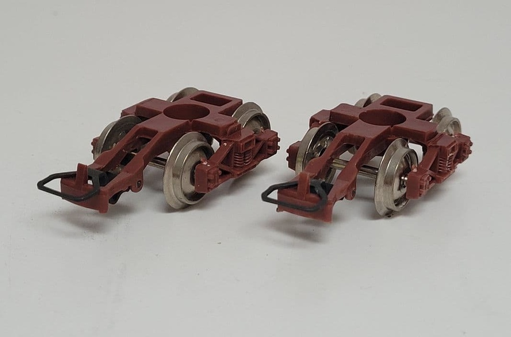 Train wagon pièces détachées 2 bogies marron TP type Diamond Jouef Ho