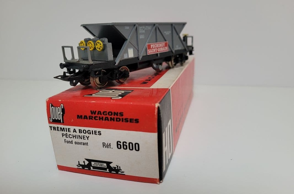 Train wagon N° 6600 Wagon SNCF témie à bogies PECHINAY SAINT GOBAIN Jouef Ho