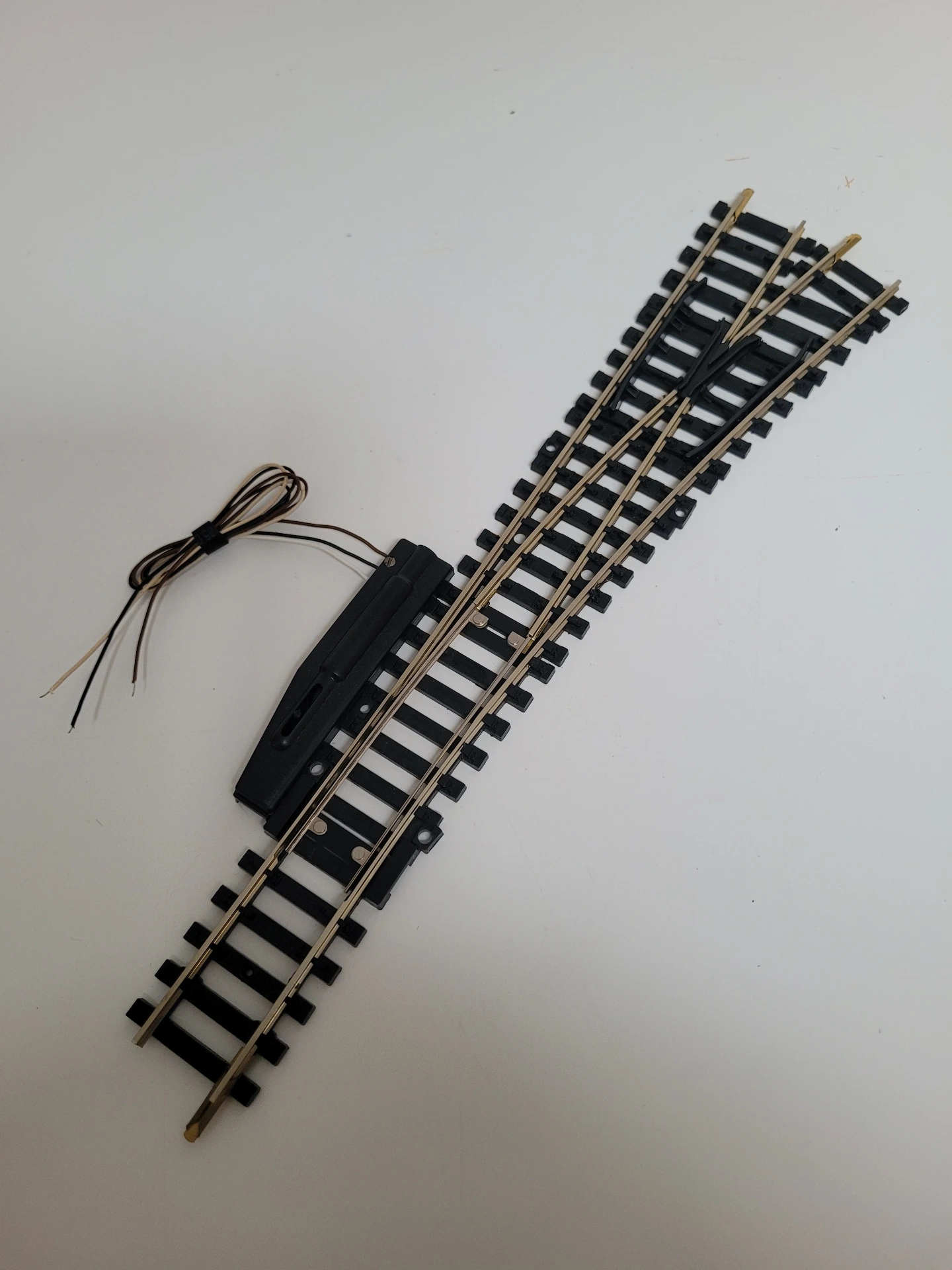 Grand aiguillage droit N° 4186 Maillechort à commande électrique Jouef Ho