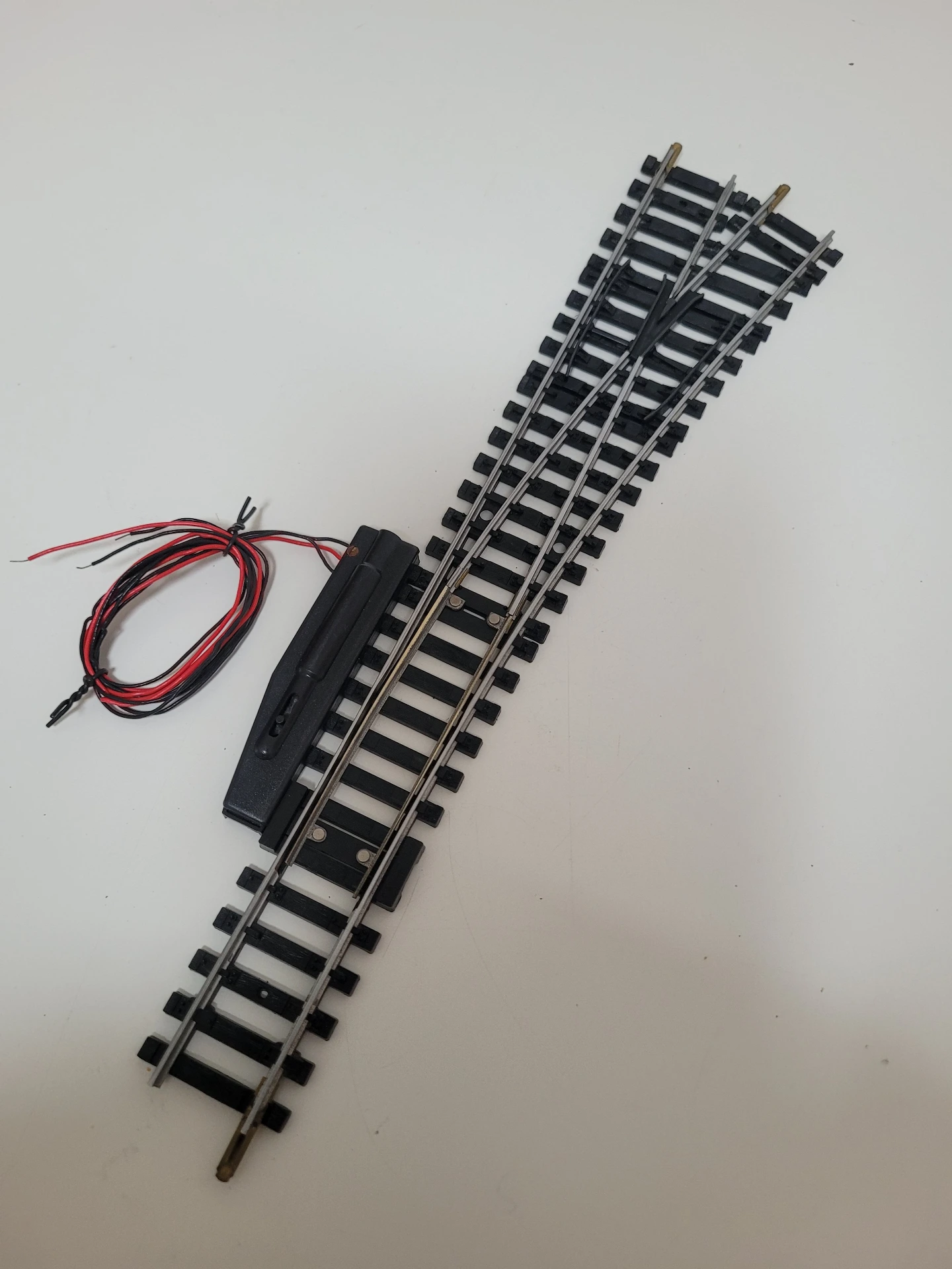 Grand aiguillage droit N° 4186 acier à commande électrique Jouef Ho