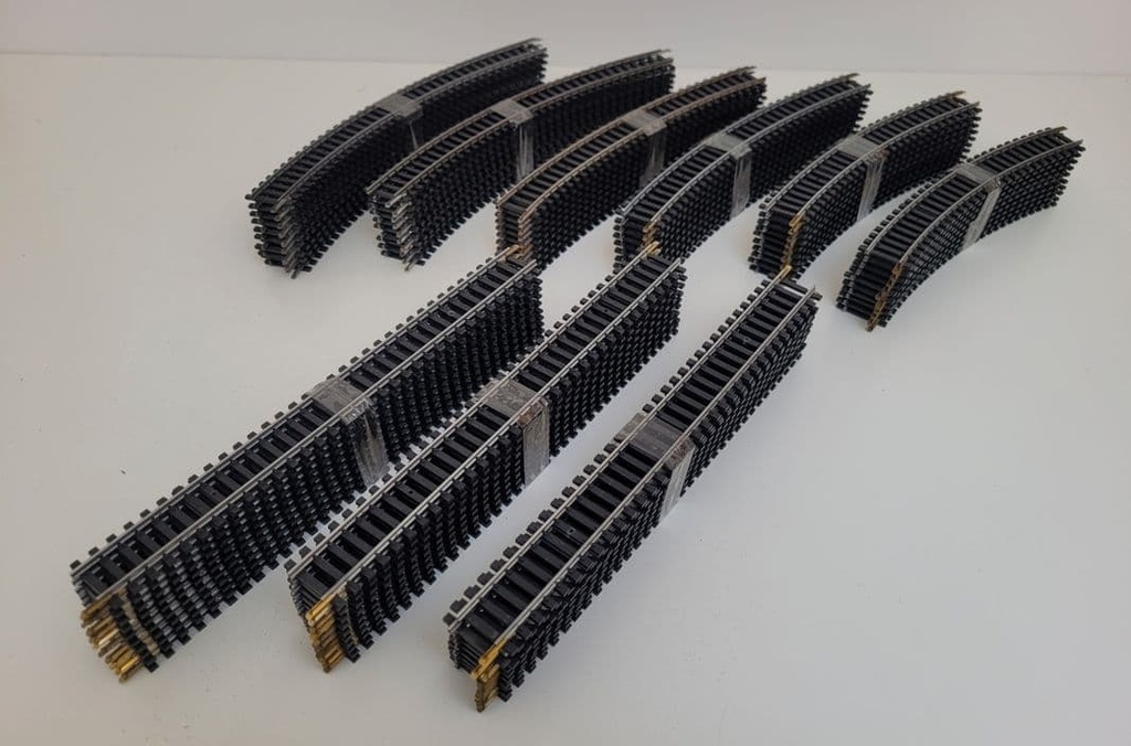 Train wagon Lot de 90 rails aciers Jouef Ho